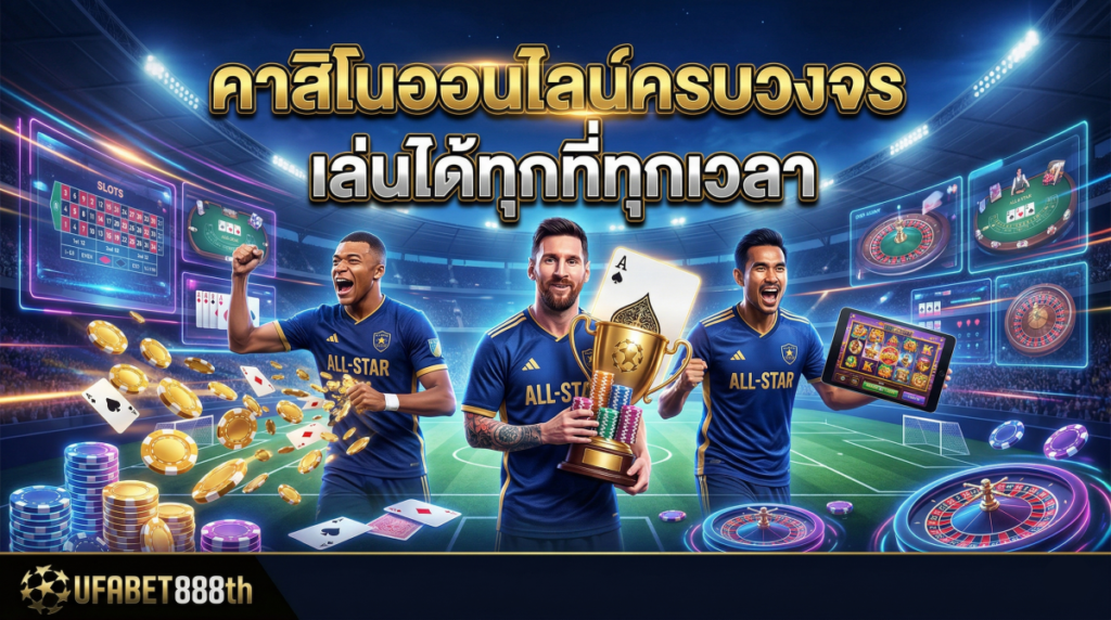 คาสิโนออนไลน์ครบวงจร เล่นได้ทุกที่ทุกเวลา