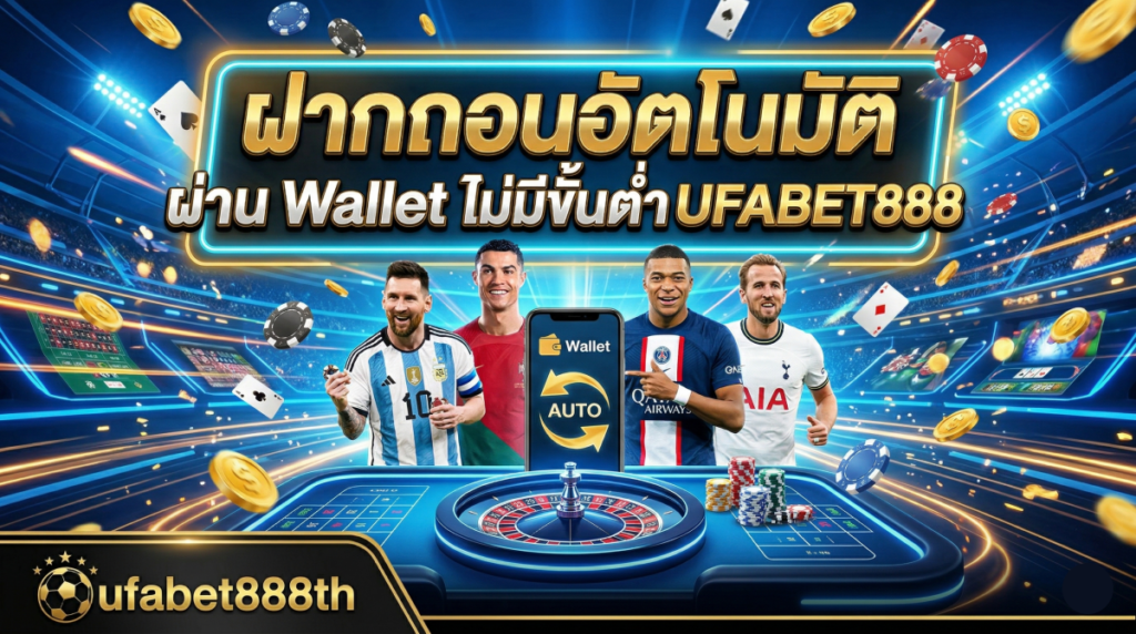 ฝากถอนอัตโนมัติ ผ่าน Wallet ไม่มีขั้นต่ำ UFABET888